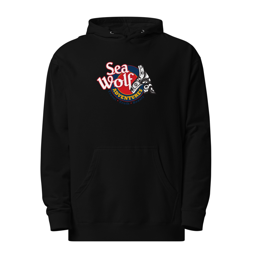 Sea Wolf Crest Hoodie — Black
