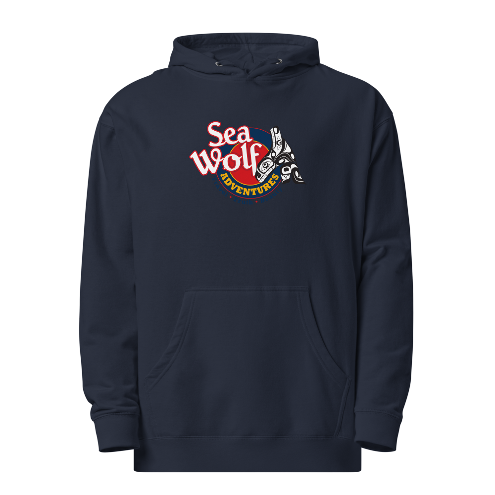 Sea Wolf Crest Hoodie — Navy