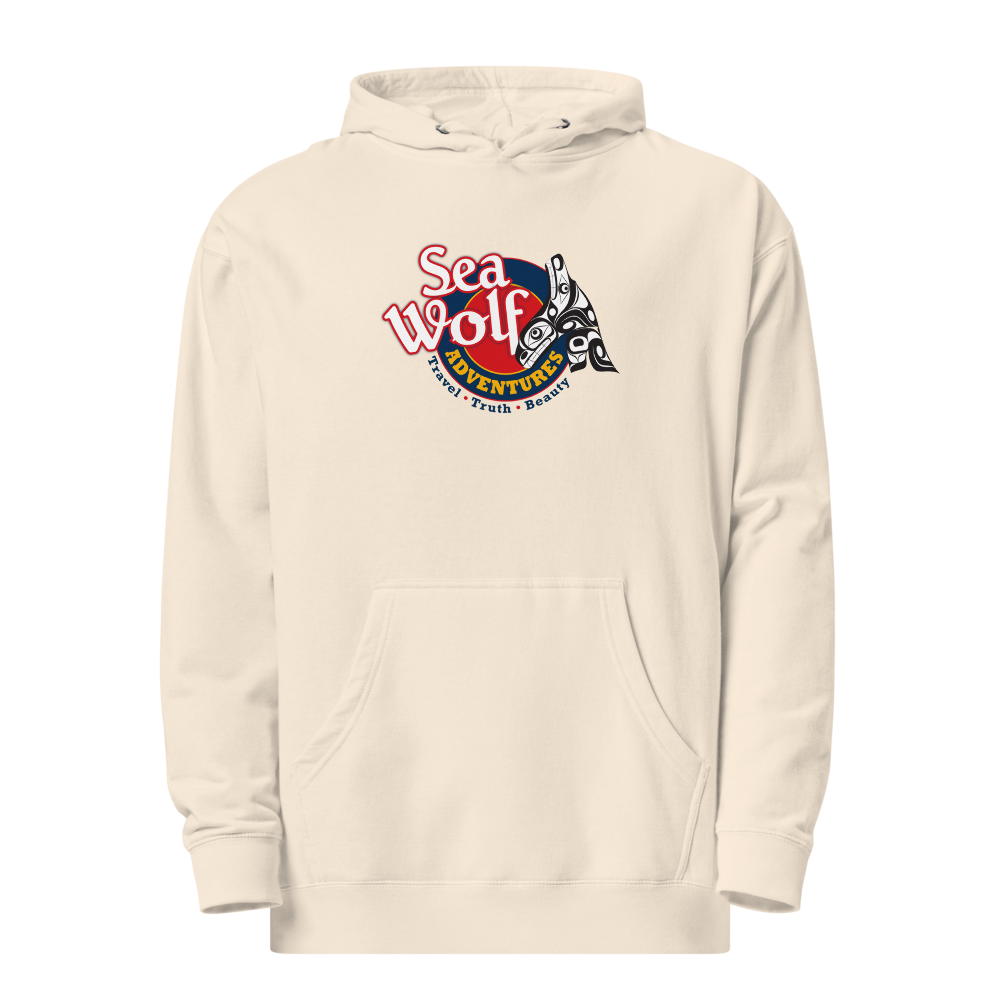 Sea Wolf Crest Hoodie — Bone