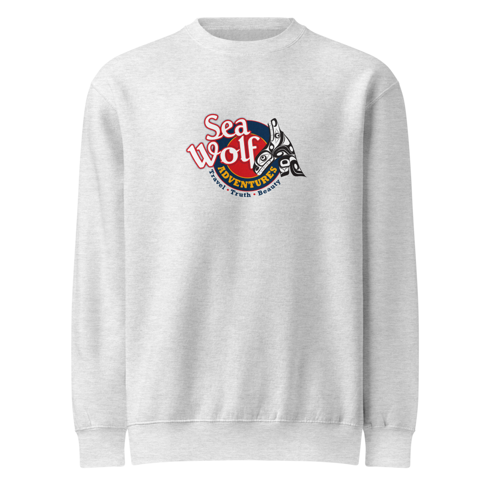 Sea Wolf Crest Crewneck — Heather Grey