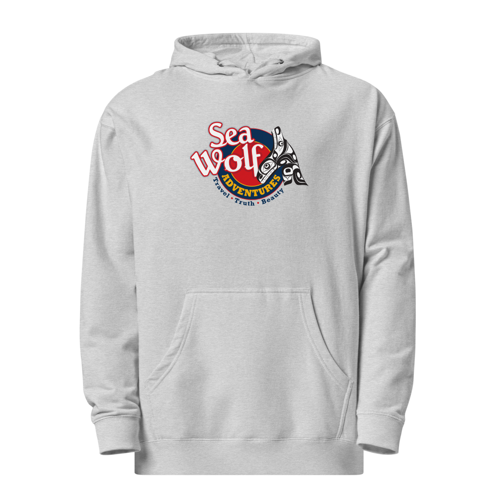 Sea Wolf Crest Hoodie — Grey Heather