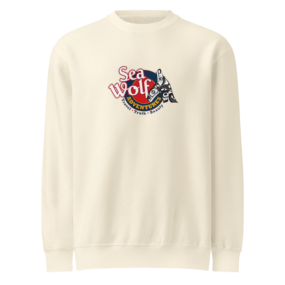 Sea Wolf Crest Crewneck — Sandshell